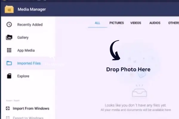 How to drop photo into emulator